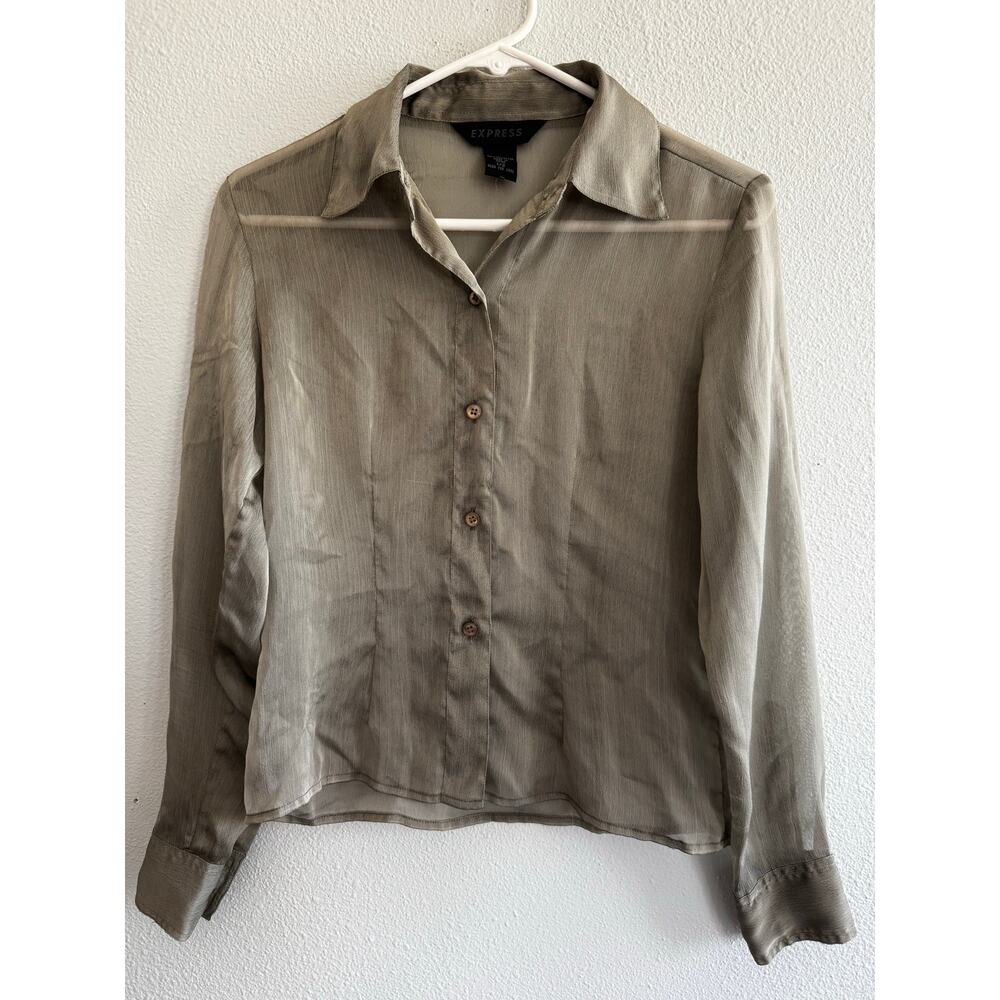 Vintage Express Silk Collared Button Down Size S